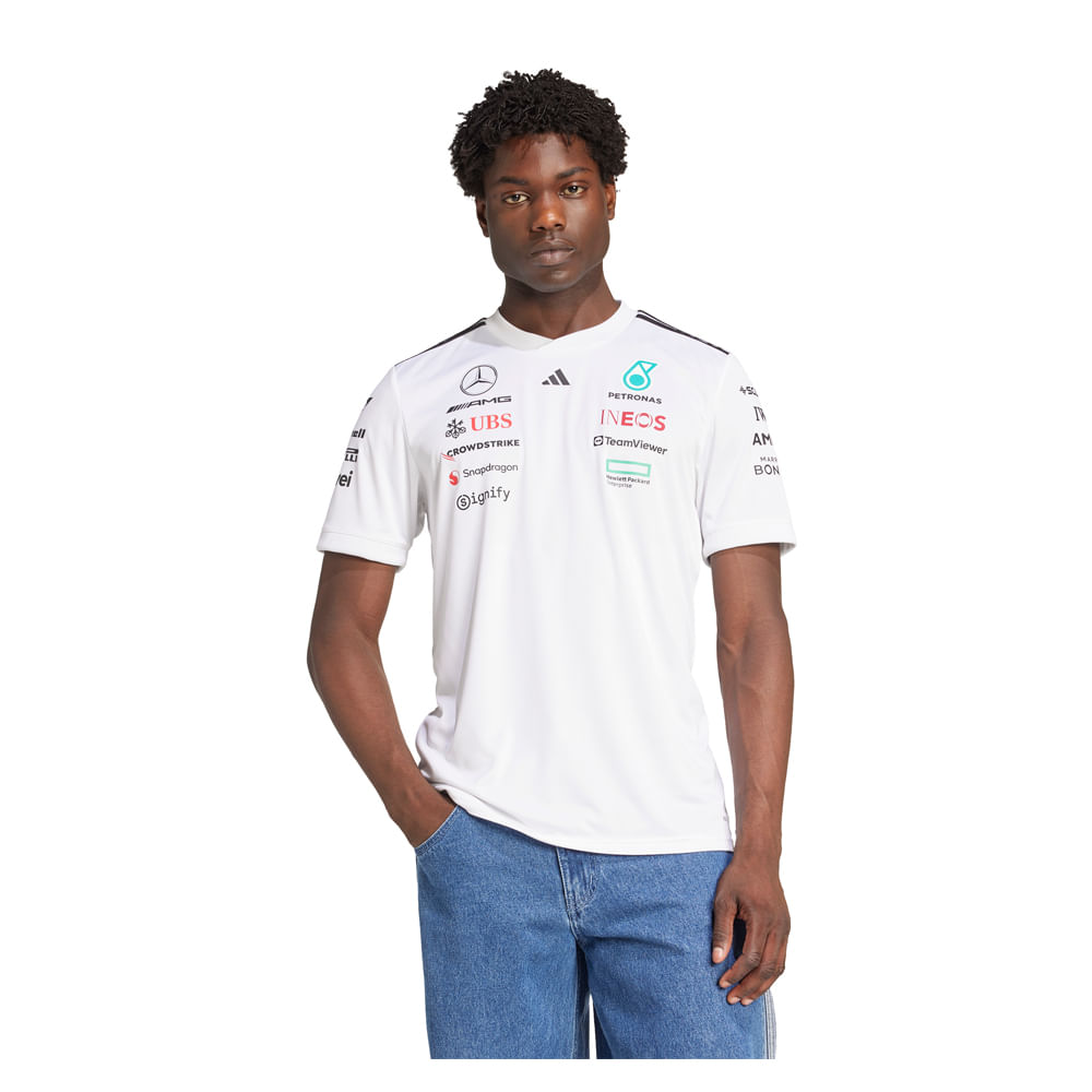 Remera Hombre adidas Oficial De Piloto Mercedes Amg F1