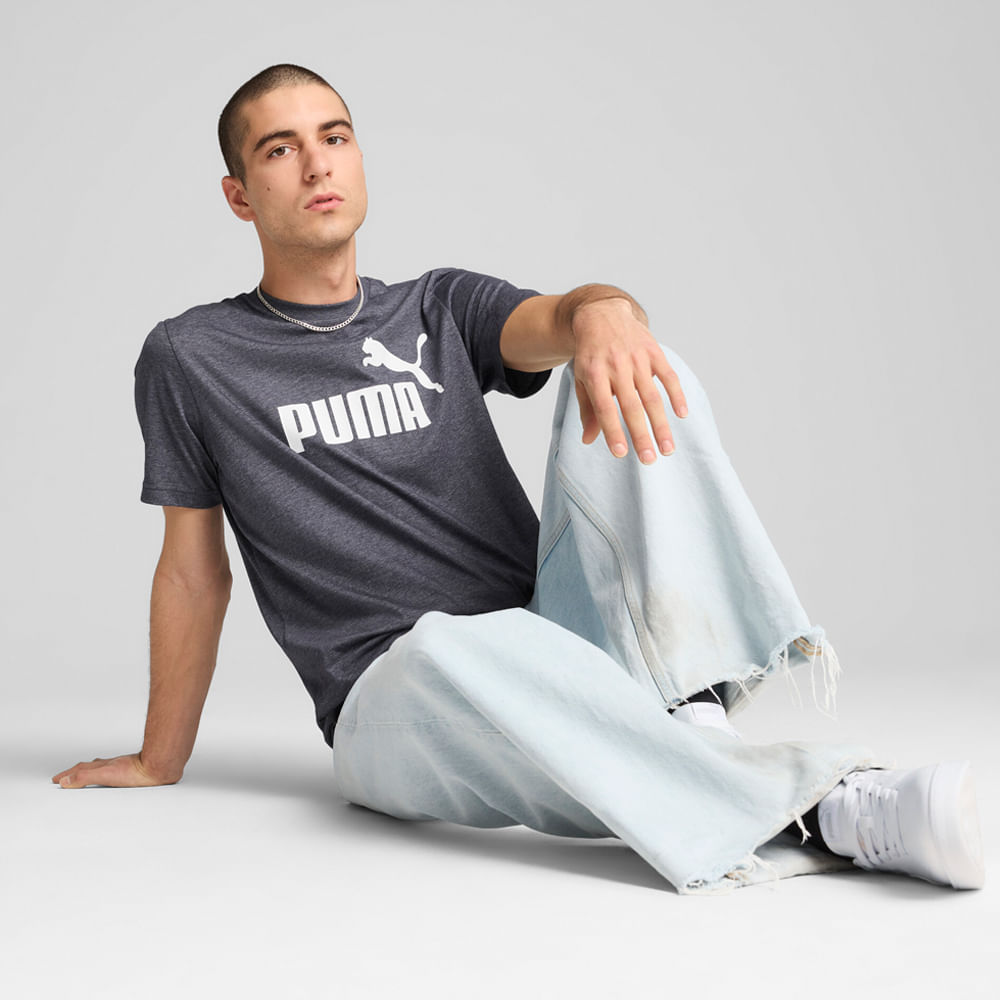 Remera Hombre Puma Logo Heather — imagen 3