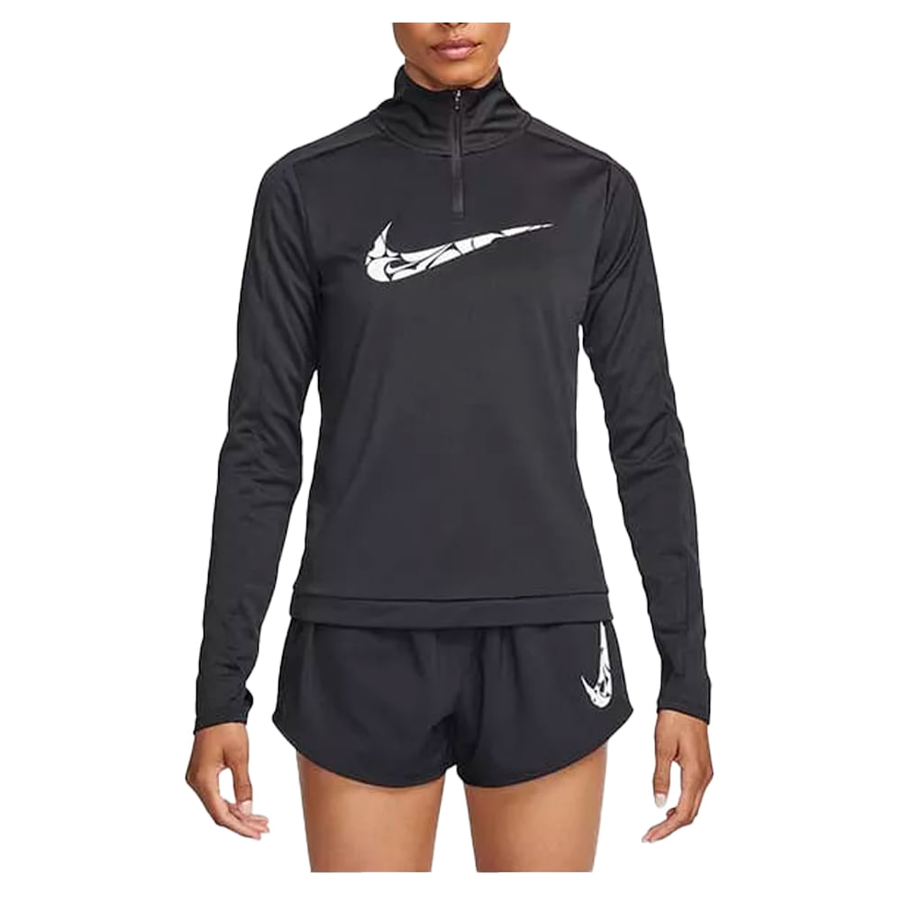 Remera Manga Larga Mujer Nike Swoosh