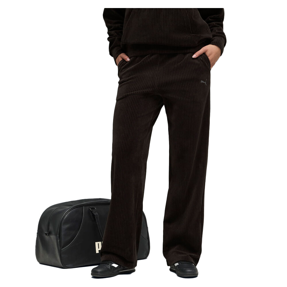 Pantalón Mujer Puma Ess Elevated Velour — imagen 2