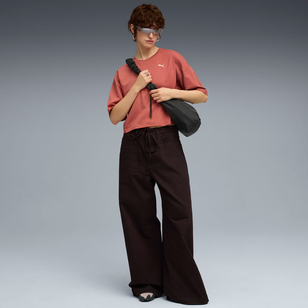 Remera Mujer Puma Wardrobe Ess Oversized — imagen 3