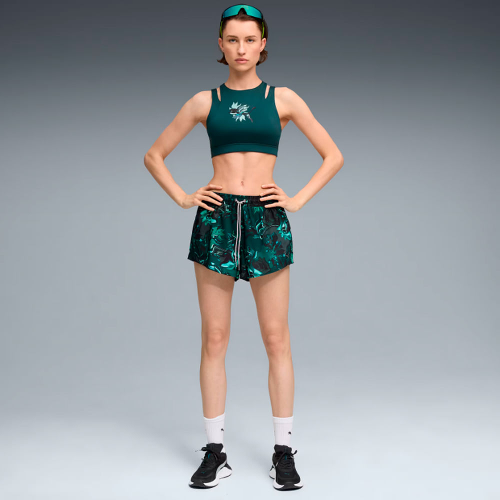 Short Mujer Puma Green Terrains Graphic — imagen 4