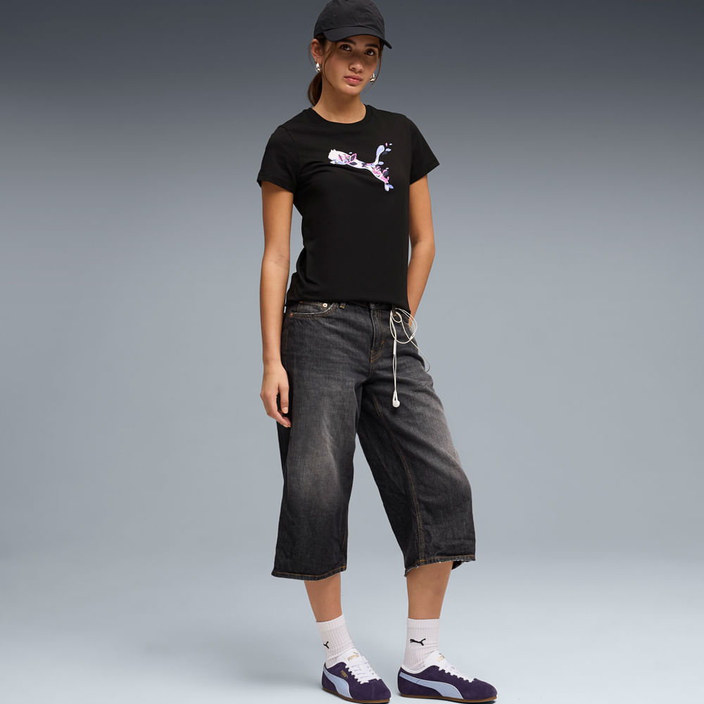 Remera Mujer Puma Graphics Floral Cat — imagen 3