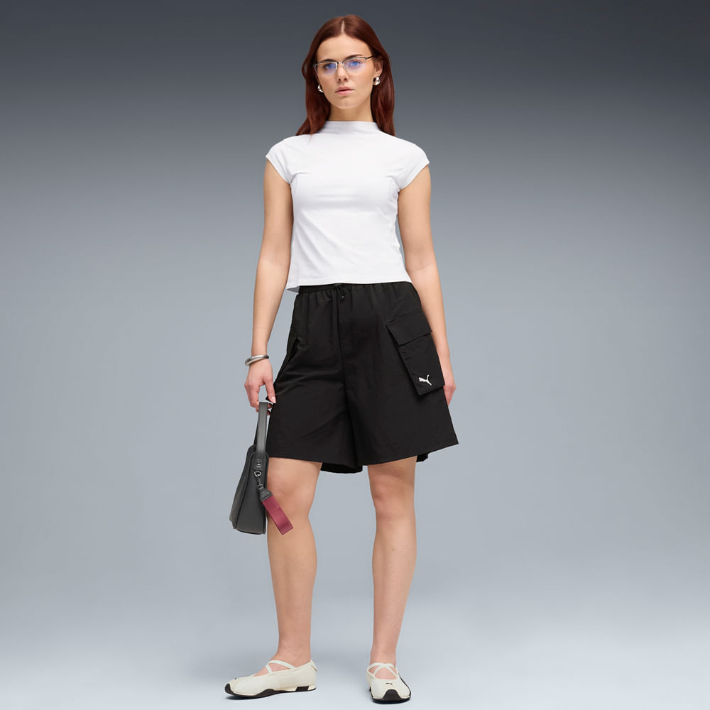 Short Mujer Puma Wardrobe Ess Cargo — imagen 3