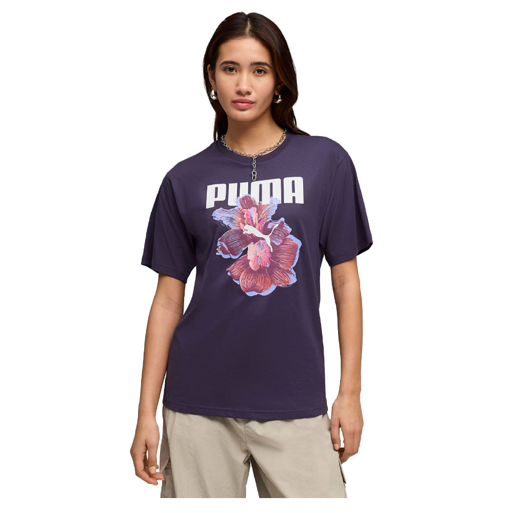 Remera Mujer Puma Graphics Relaxed Flower