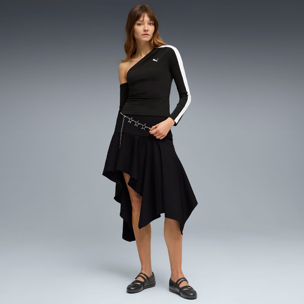 Remera Manga Larga Mujer Puma Asymmetric — imagen 3