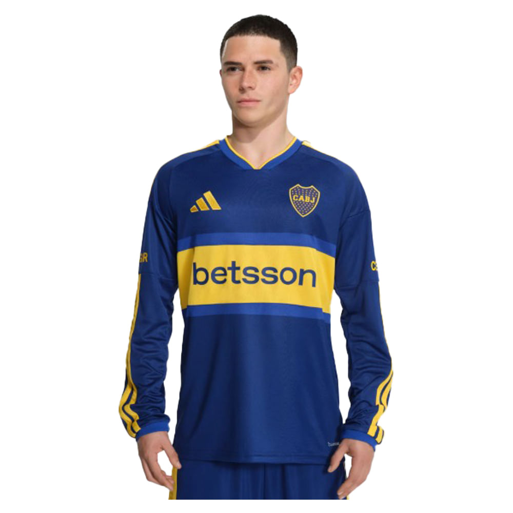 Camiseta Titular Manga Larga Hombre adidas Boca Juniors